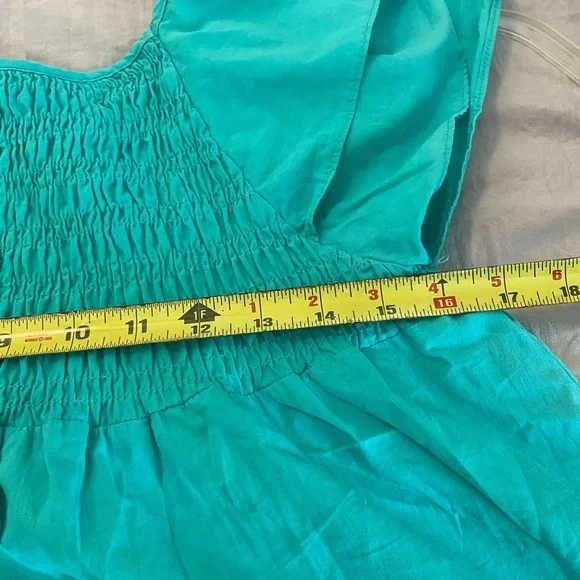 Umgee Babydoll Tunic Top blouse flutter cap sleeve size medium cotton - Picture 6 of 6